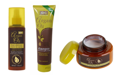 АРГАН ОЙЛ СЕТ  ЗА КОСА - ШАМПОАН, МАСКА И ТОПЛИННА ЗАЩИТА СПРЕЙ