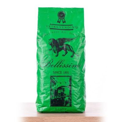 БЕЛИСИМО КАФЕ НА ЗЪРНА 1000 ГР /ЗЕЛЕНО/ МЛЯНО
