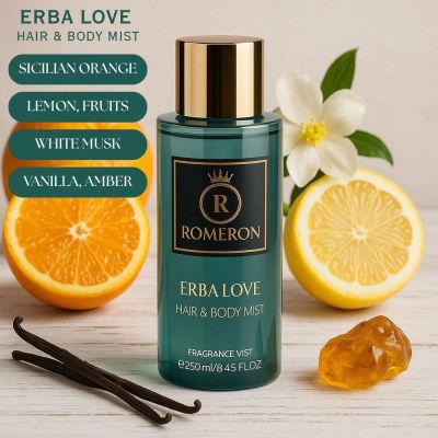 ROMERON ФРЕНСКИ СПРЕЙ ЗА КОСА И ТЯЛО ERBA LOVE 250 МЛ
