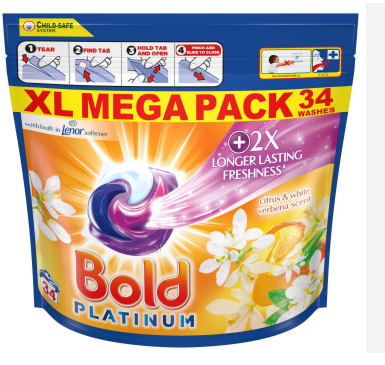 БОЛД ПЛАТИНУМ КАПСУЛИ ЗА ПРАНЕ ЦИТРУС 34 БР 