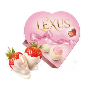 ЛЕКСУС  БОНБОНИ С БЯЛ ШОКОЛАД И ЯГОДИ 110 ГР
