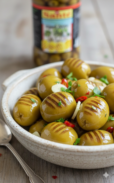 САНТЕ ЗЕЛЕНИ ГРИЛОВАНИ МАСЛИНИ БЕЗ КОСТИЛКА 800 ГР