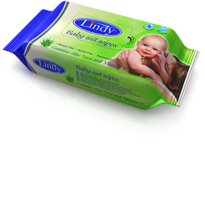 ЛИНДИ БЕБЕШКИ МОКРИ КЪРПИ С АЛОЕ  64 БР