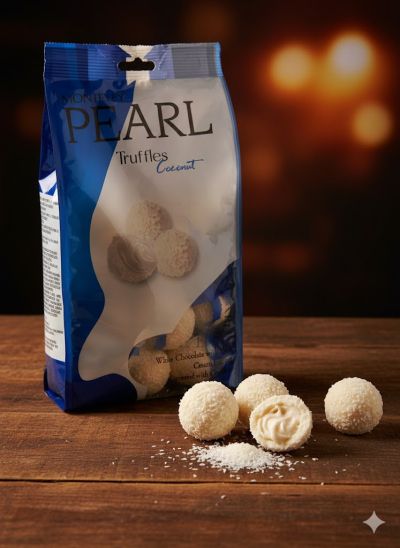 ШОКОЛАДОВИ БОНБОНИ ПЕРЛА КОКОС 450ГР /СИНИ/