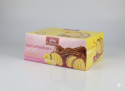 БАТИСТЕРО ТРОНЧЕТО ПЪНЧЕ СЪС ЛИМОНОВ КРЕМ  И ДЕКОРИРАН С ШОКОЛАД 750 ГР