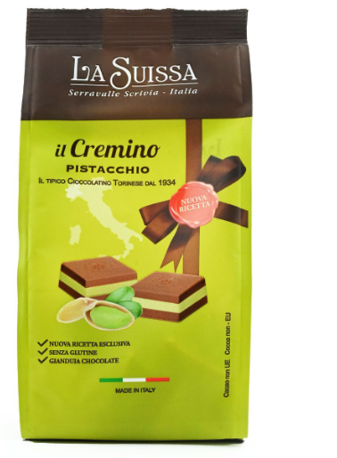 ШОКОЛАДОВИ БОНБОНИ ЛА СУИСА КРЕМИНИ С ШАМ ФЪСТЪК 150 ГР