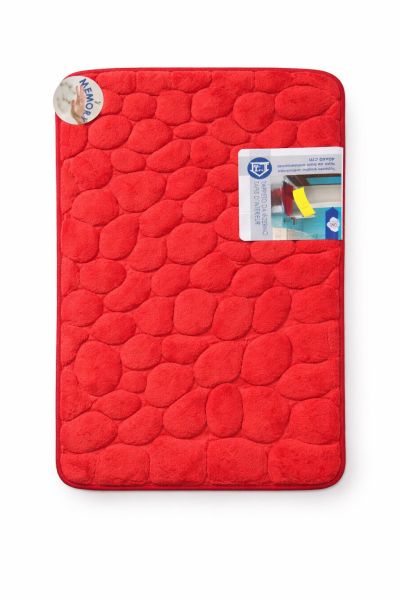 ПОСТЕЛКА ЗА БАНЯ С МЕМОРИ ПИЯНА 40 Х 60 / ЧЕРВЕНО /