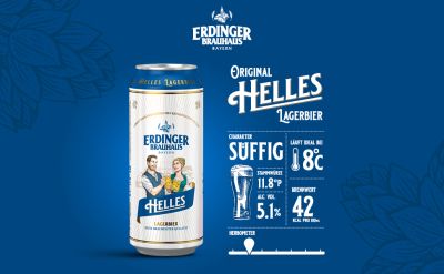 НЕМСКА БИРА КЕН ЕРДИНГЕР БРАУХАУС СВЕТЛО 5,1% 500 МЛ 