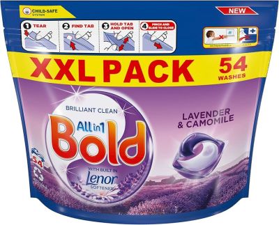 БОЛД КАПСУЛИ ЗА ЦВЕТНО ПРАНЕ ЛАВАНДУЛА И ЛАЙКА 54 П