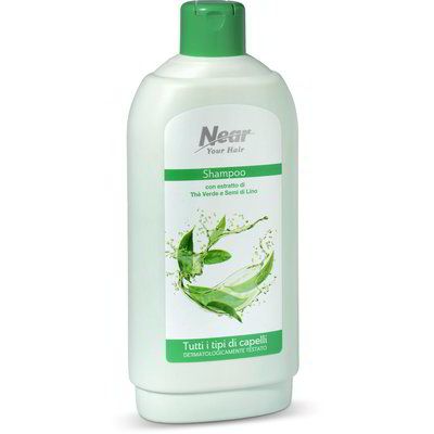 НЕАР ШАМПОАН С  ЕКСТРАКТ ОТ ЗЕЛЕН ЧАЙ И ЛЕНЕНО СЕМЕ 1000 МЛ /ЗЕЛЕН/