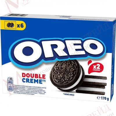 ОРЕО БИСКВИТИ 6 X 2 ПАКЕТА В КУТИЯ С ДЪБЪЛ КРЕМ 170 ГР