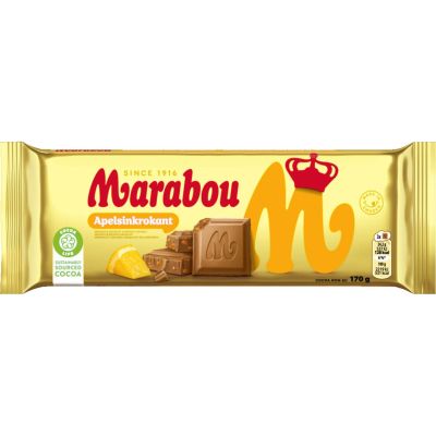 МАРАБОУ МЛЕЧЕН ШОКОЛАД С ПОРТОКАЛОВИ ЧАСТИЦИ ЕКЗОТИЧЕН ШВЕДСКИ ВКУС 170 ГР