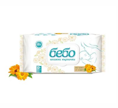 БЕБО МОКРИ КЪРПИЧКИ С ЕКСТРАТ ОТ НЕВЕН 64 БР.